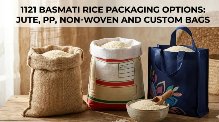 1121 Basmati Rice Packaging Options: Jute PP Non-Woven and Custom Bags