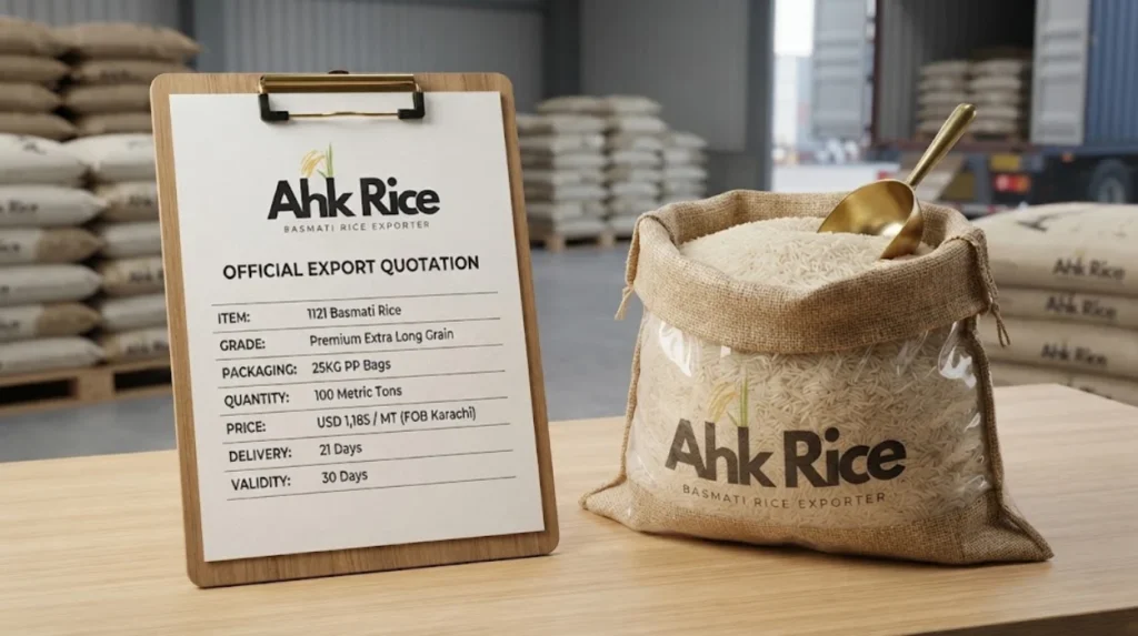 Get Instant Quote for 1121 Basmati Rice Export