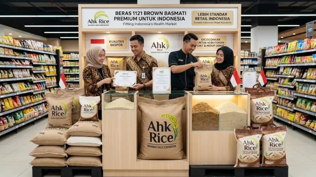 AHK Rice Pakistan 1121 Brown Basmati Supply for Indonesian Health Retailers