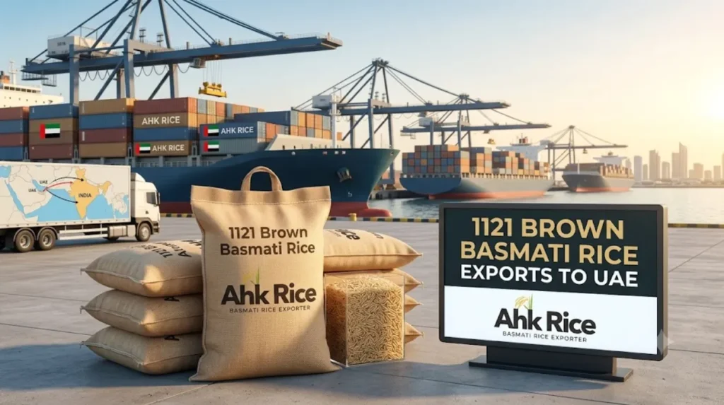 Secure Reliable 1121 Brown Basmati Rice Supply from AHK Rice to UAE
