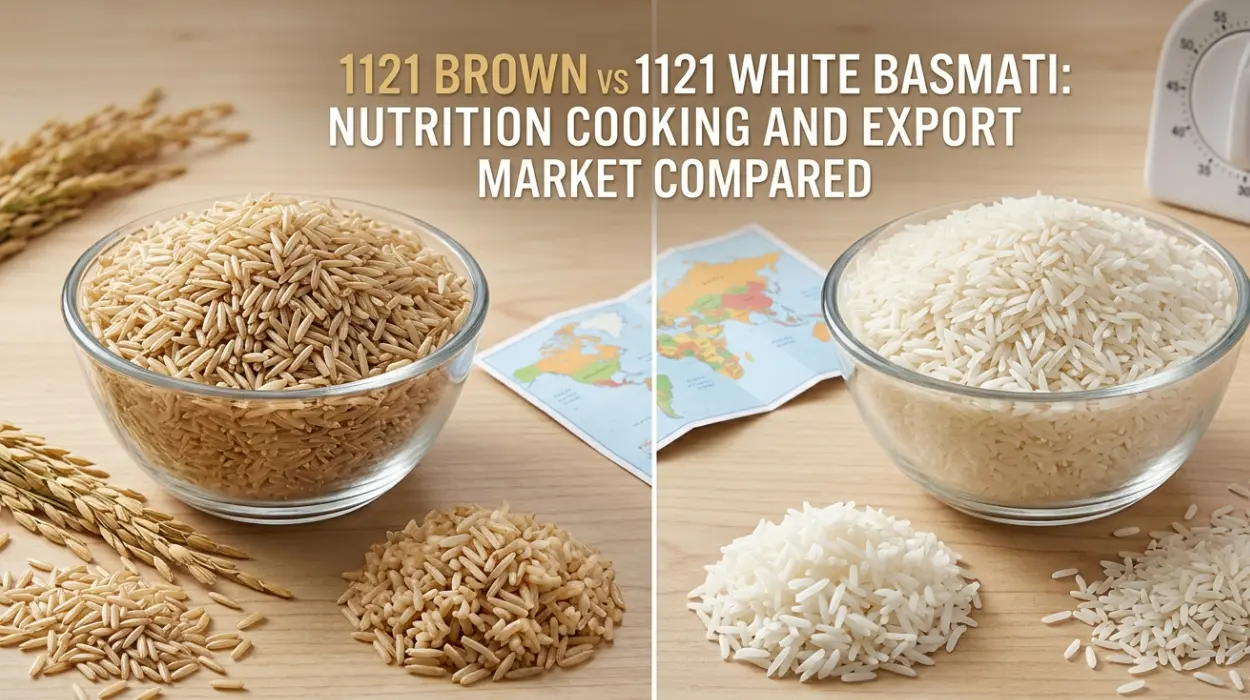 1121 Brown vs 1121 White Basmati: Nutrition Cooking and Export Market Compared