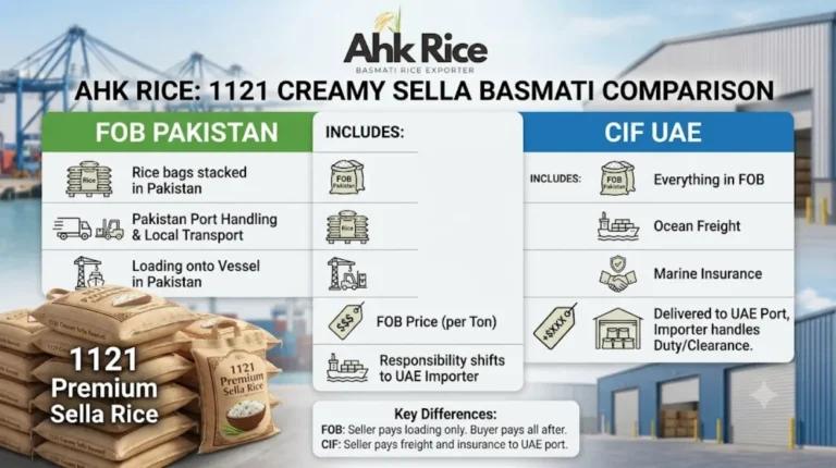 1121 Creamy Sella Basmati Rice FOB Pakistan vs CIF UAE Price Breakdown for Wholesale Buyers (1)