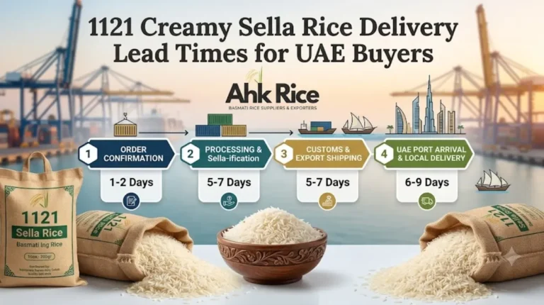 1121 Creamy Sella Rice Delivery Lead Times for UAE Buyers
