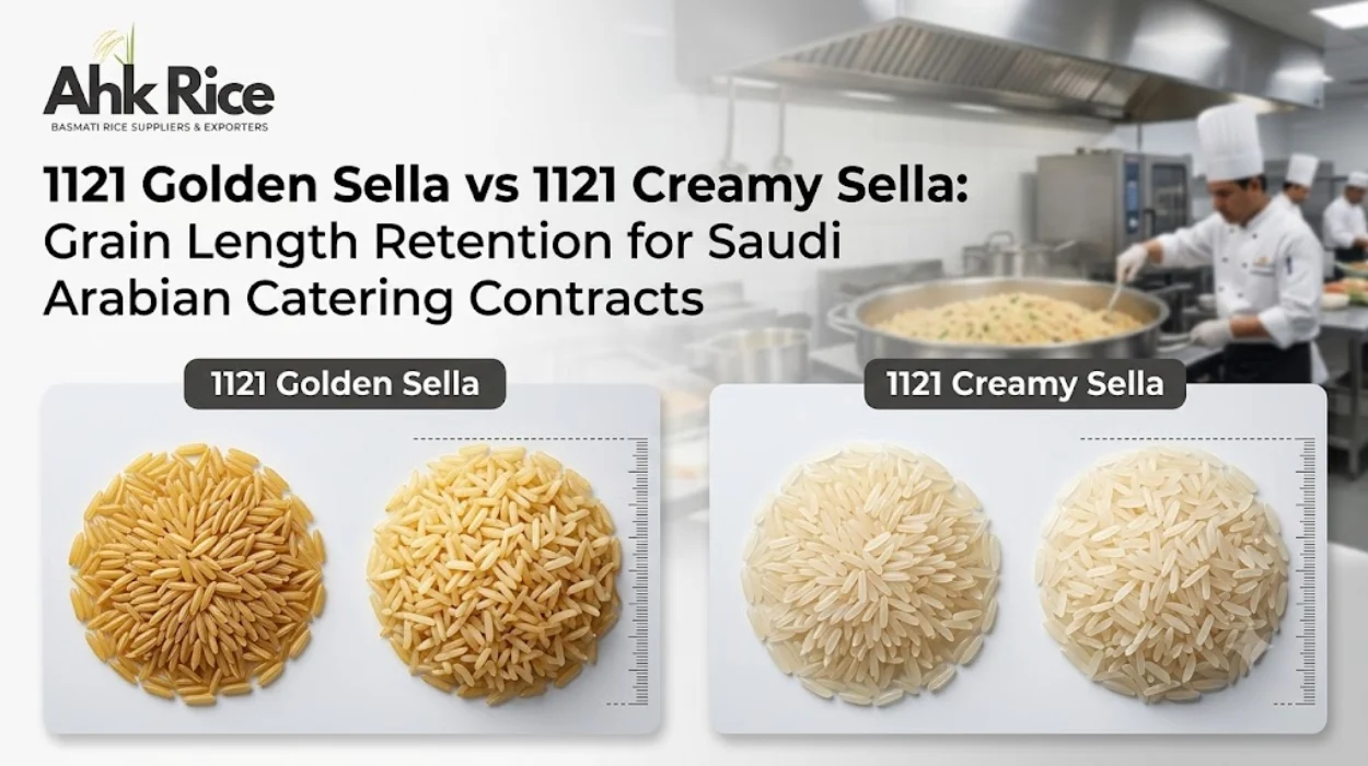1121 Golden Sella vs 1121 Creamy Sella Grain Length Retention for Saudi Arabian Catering Contracts