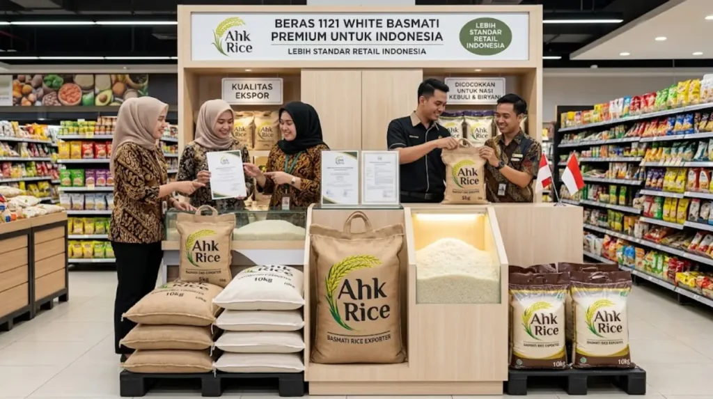AHK Rice Pakistan 1121 White Basmati Supply for Indonesian Grocery Distributors