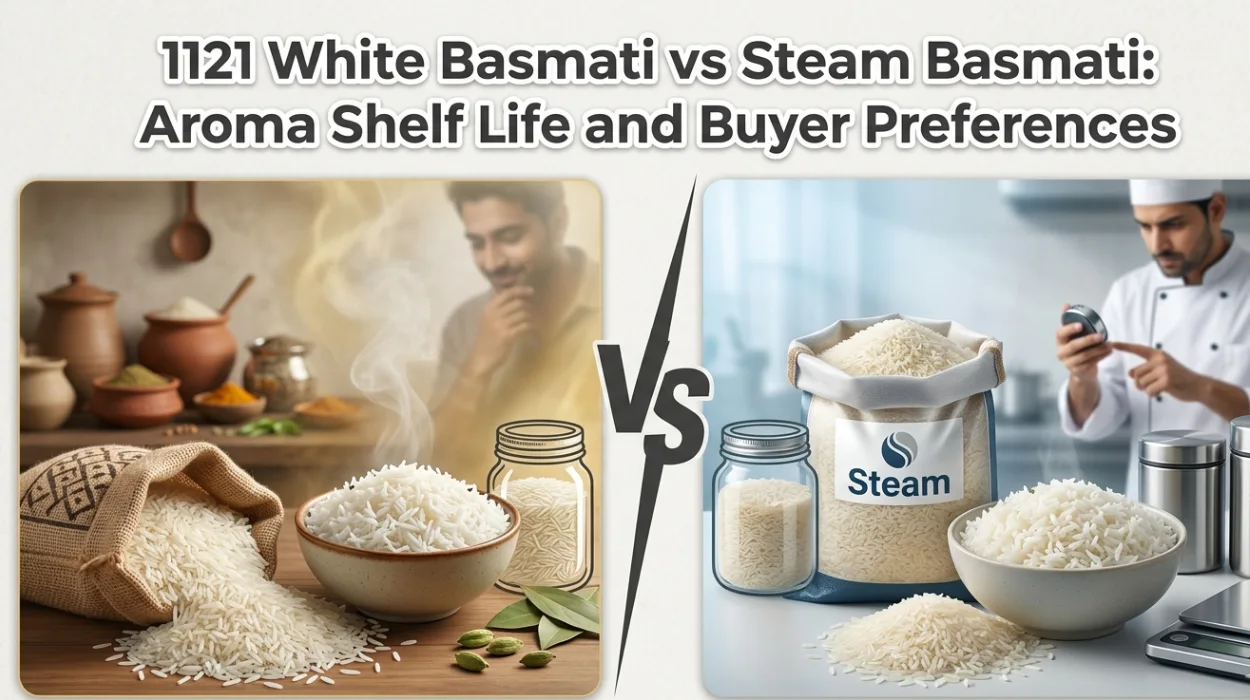 1121 White Basmati vs Steam Basmati: Aroma Shelf Life and Buyer Preferences