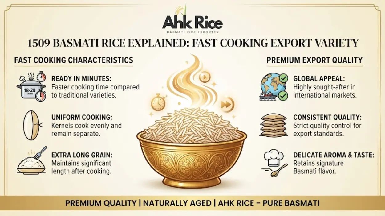 1509 Basmati Rice Explained Fast Cooking Export Variety