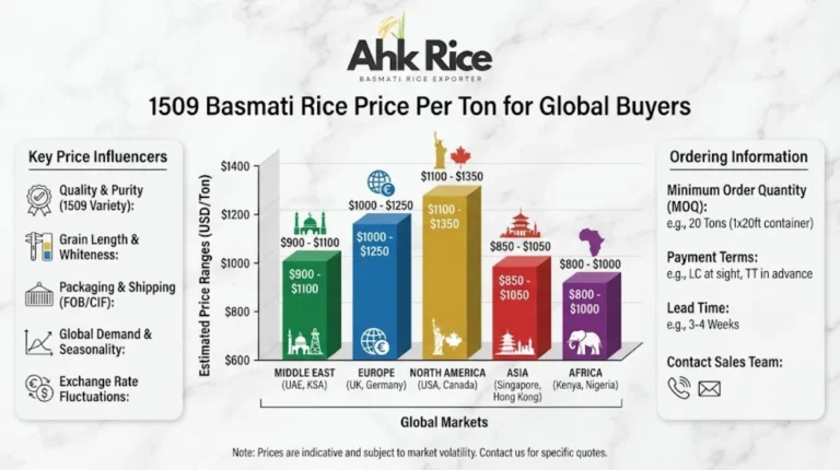 1509 Basmati Rice Price Per Ton for Global Buyers