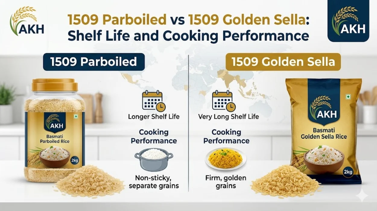 1509 Parboiled vs 1509 Golden Sella Shelf Life and Cooking Performance