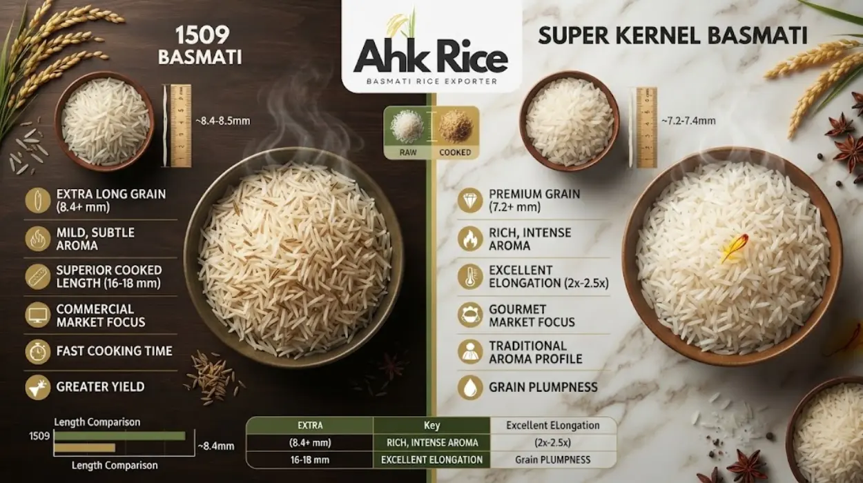 1509 vs Super Kernel Basmati Market and Aroma Comparison
