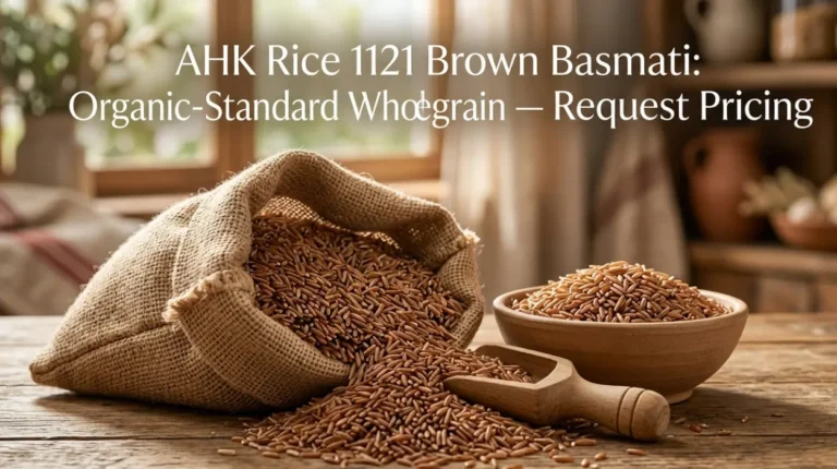 AHK Rice 1121 Brown Basmati: Organic-Standard Wholegrain — Request Pricing