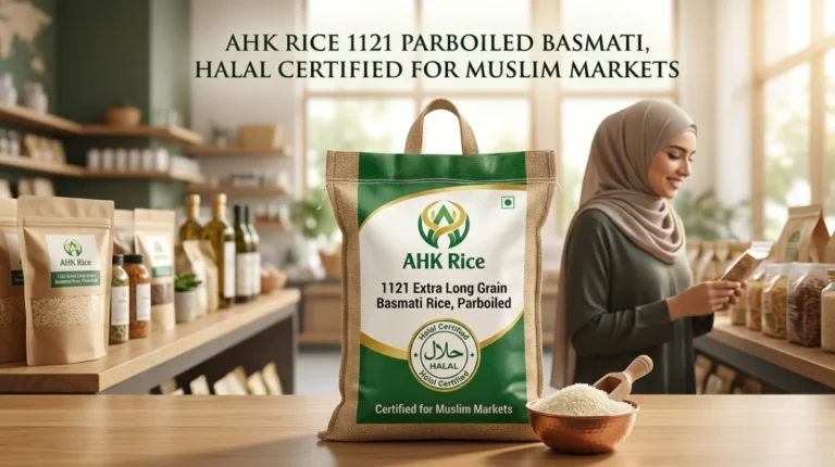AHK Rice 1121 parboiled basmati Halal certified Muslim markets