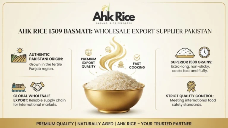 AHK Rice 1509 Basmati Wholesale Export Supplier Pakistan