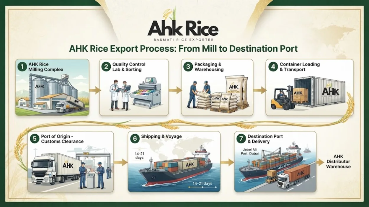 AHK Rice Export Process From Mill to Destination Port