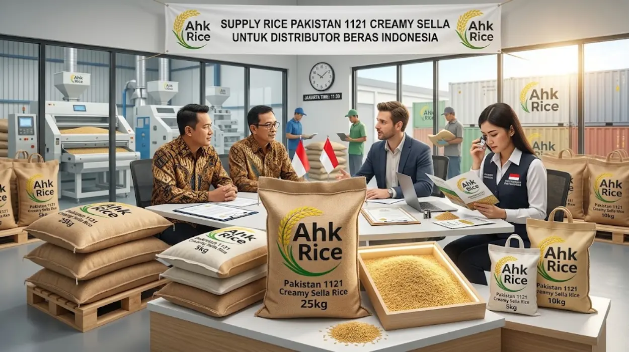 AHK Rice Pakistan 1121 Creamy Sella Supply for Indonesian Rice Distributors