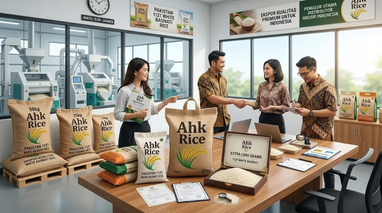 AHK Rice Pakistan 1121 White Basmati Supply for Indonesian Grocery Distributors