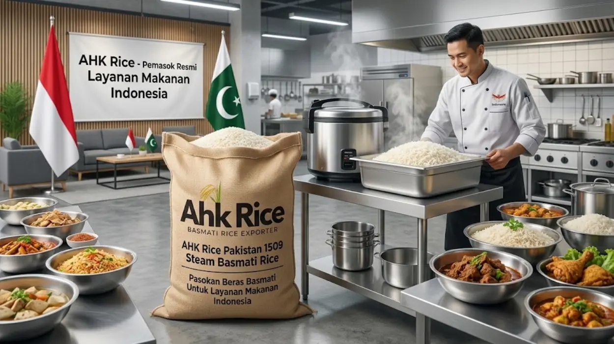 AHK Rice Pakistan 1509 Steam Basmati Rice Supply for Indonesian Foodservice