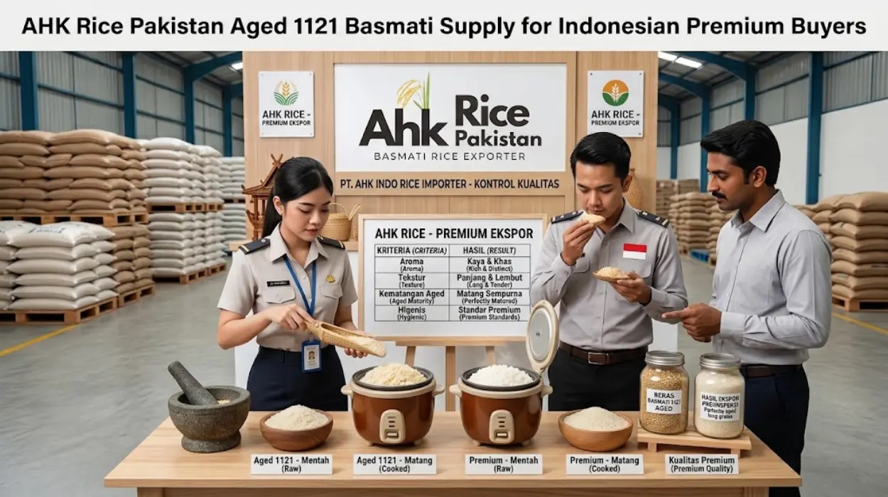 AHK Rice Pakistan Aged 1121 Basmati Supply for Indonesian Premium Buyers