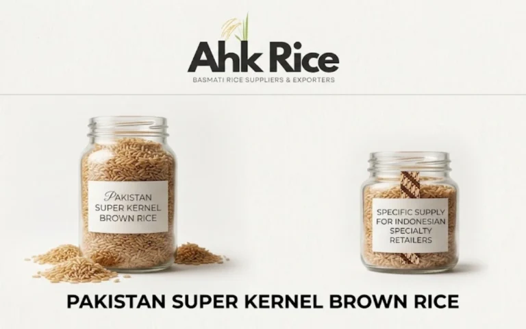 AHK Rice Pakistan Super Kernel Brown Rice Supply for Indonesian Specialty Retailers