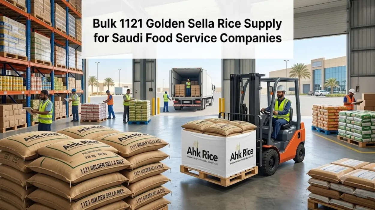 Bulk 1121 Golden Sella Rice Supply for Saudi Food Service Companies