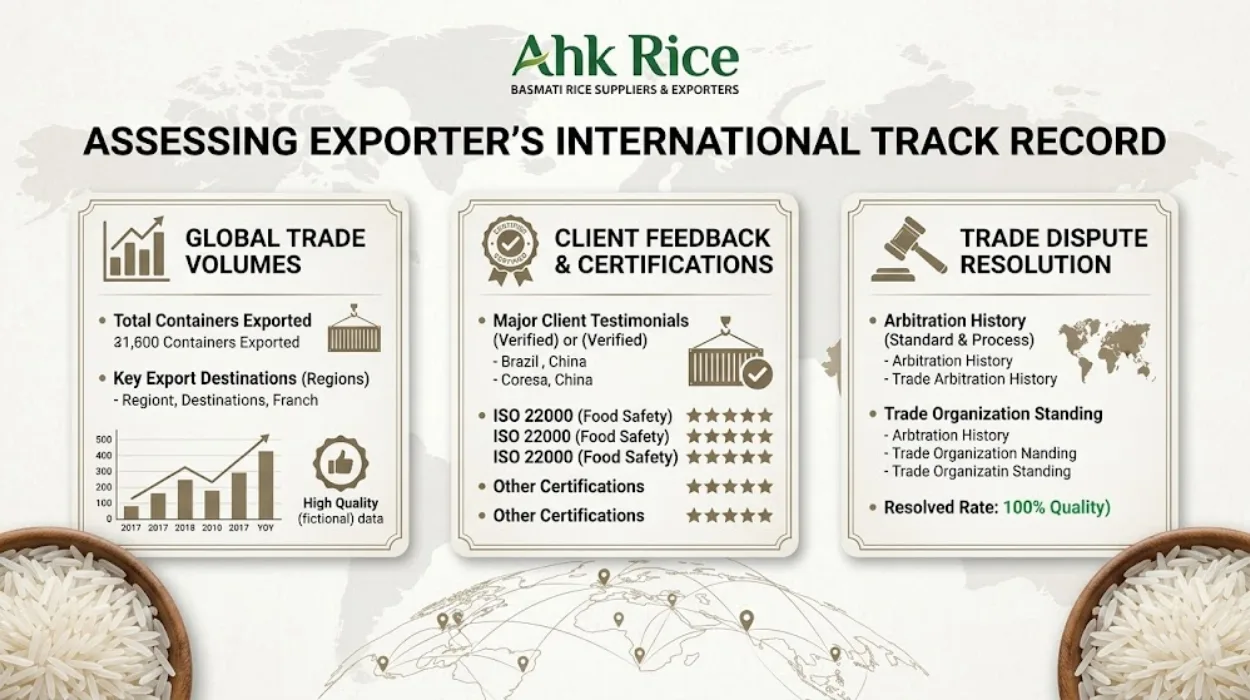 How Can Buyers Assess a Rice Exporter's International Track Record?