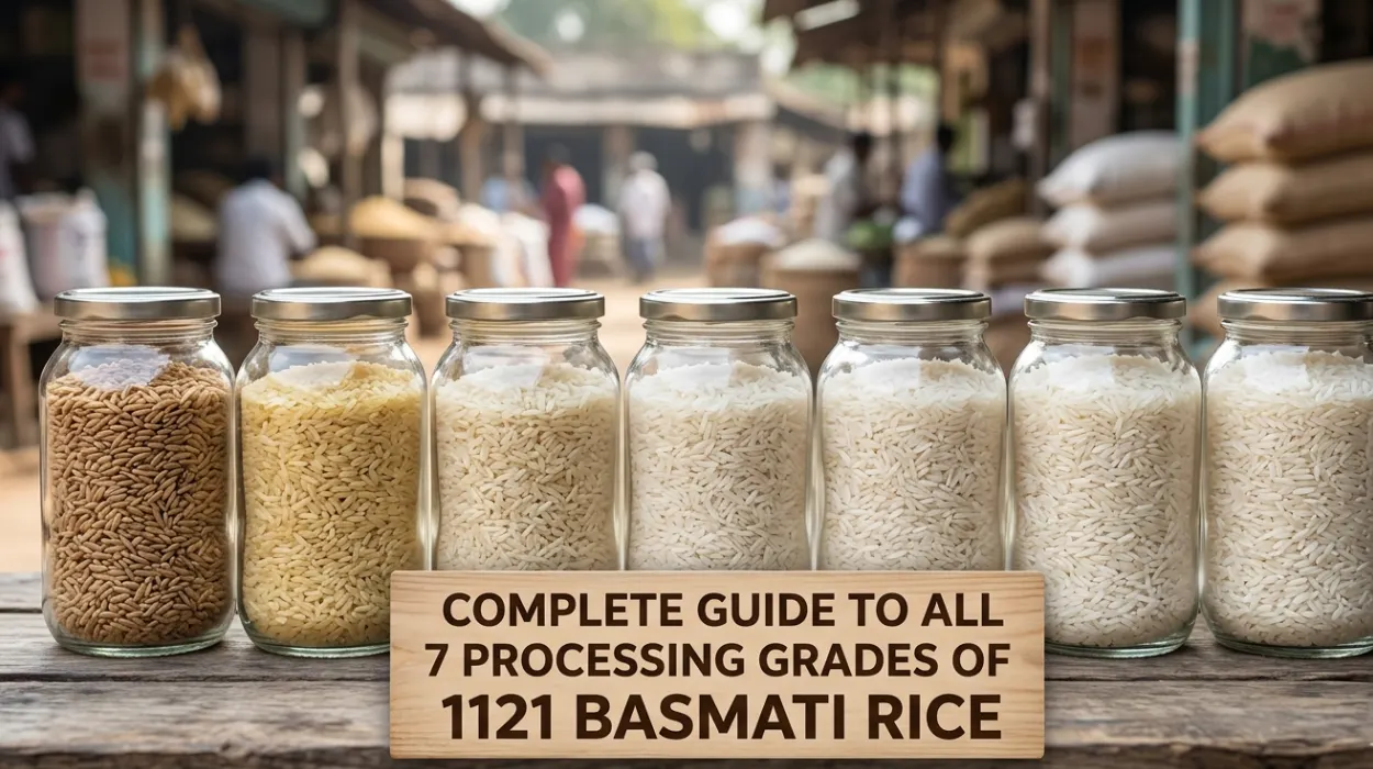 Complete Guide to All 7 Processing Grades of 1121 Basmati Rice