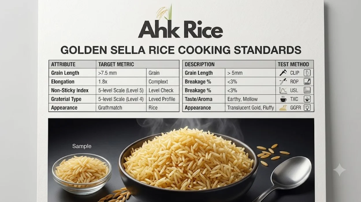 Cooking Quality Standards for Commercial Golden Sella Rice Buyers