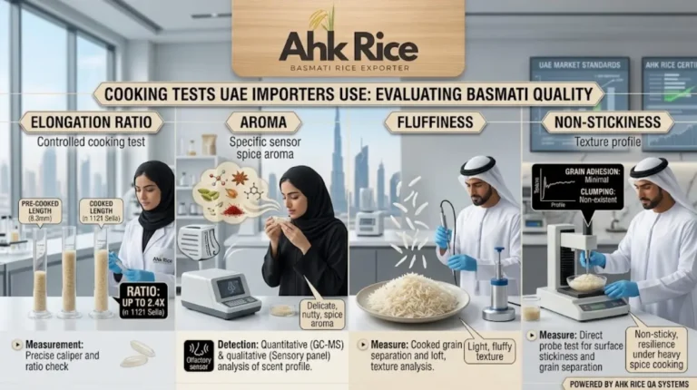 Cooking Tests UAE Importers Use Elongation Ratio, Aroma, Fluffiness and Non-Stickiness