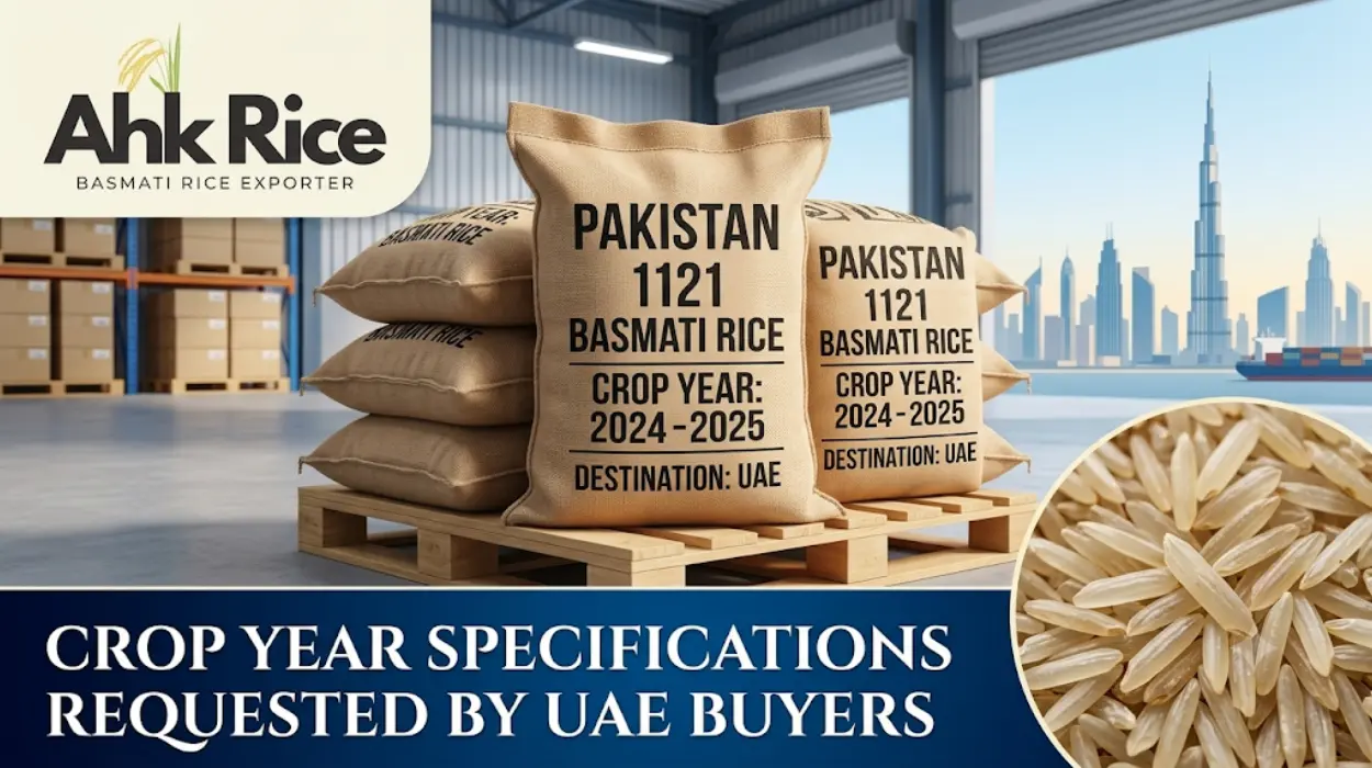 Crop Year Specifications Requested by UAE Buyers of Pakistan Basmati Rice