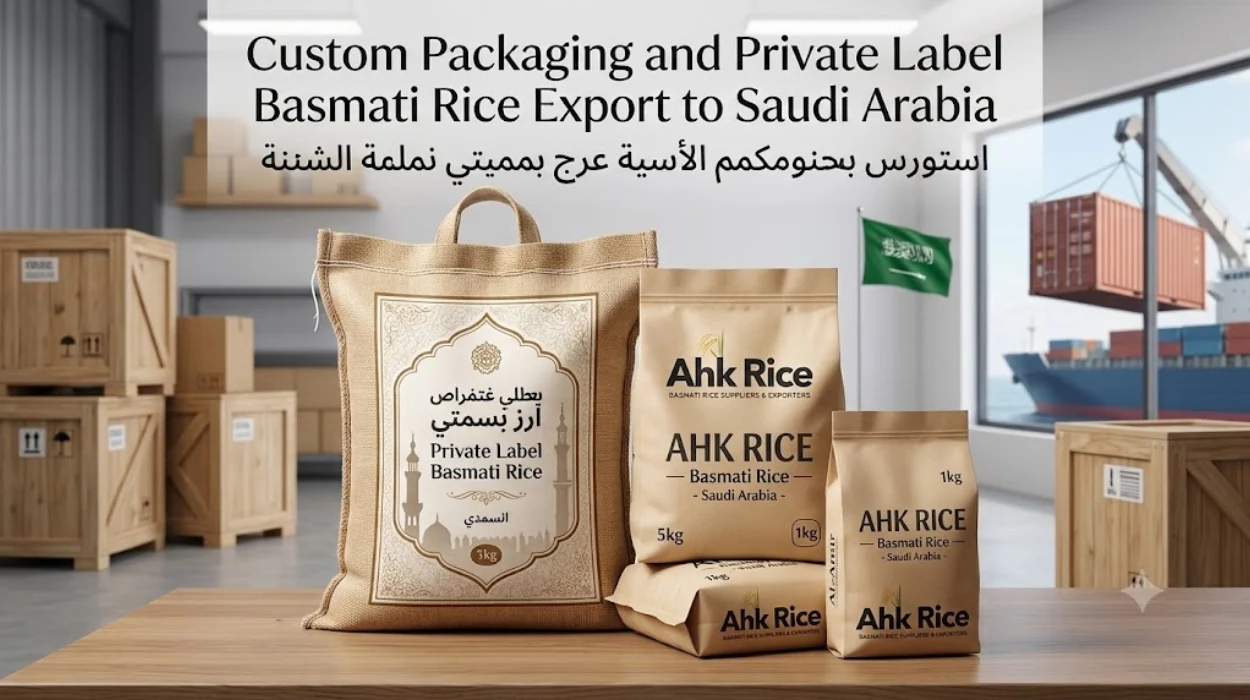 Custom Packaging and Private Label Basmati Rice Export to Saudi Arabia