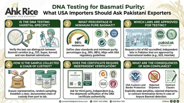 DNA Testing for Basmati Purity What USA Importers Should Ask Pakistani Exporters