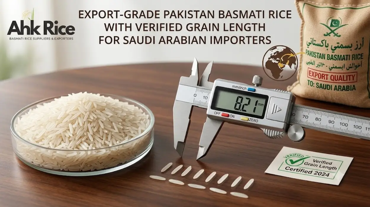 Export-Grade Pakistan Basmati Rice with Verified Grain Length for Saudi Arabian Importers