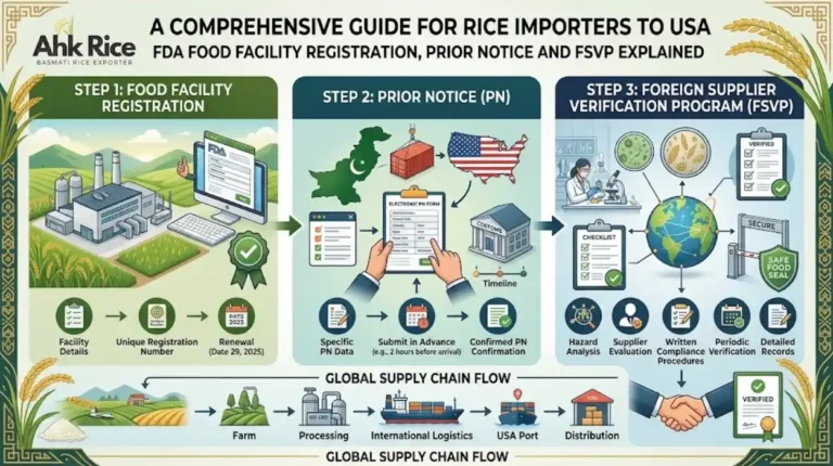 FDA Food Facility Registration, Prior Notice and FSVP Explained for Rice Importers