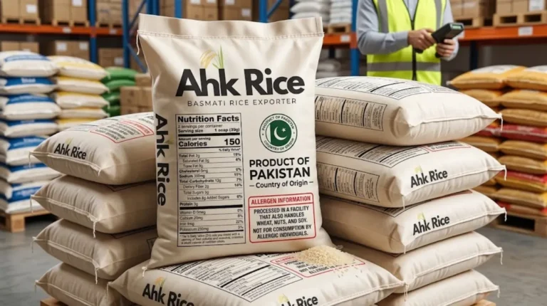 FDA Nutrition Facts, Country of Origin and Allergen Labelling on Imported Rice Bags