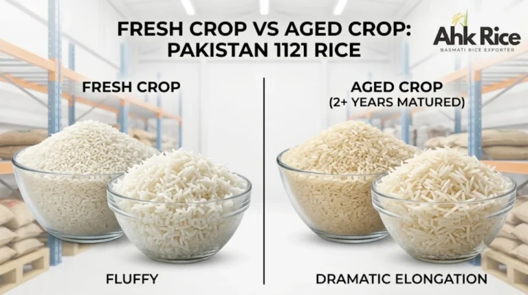 Fresh Crop vs Aged Crop Pakistan 1121 Rice for UAE Wholesale Buyers