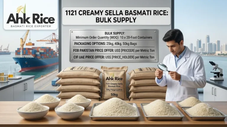 Get Bulk 1121 Creamy Sella Basmati Rice FOB Pakistan and CIF UAE Price Offers (1)