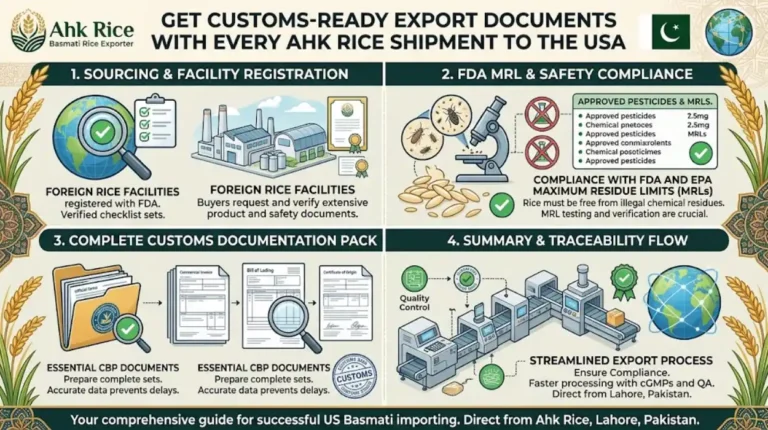 Get Customs-Ready Export Documents with Every AHK Rice Shipment to the USA