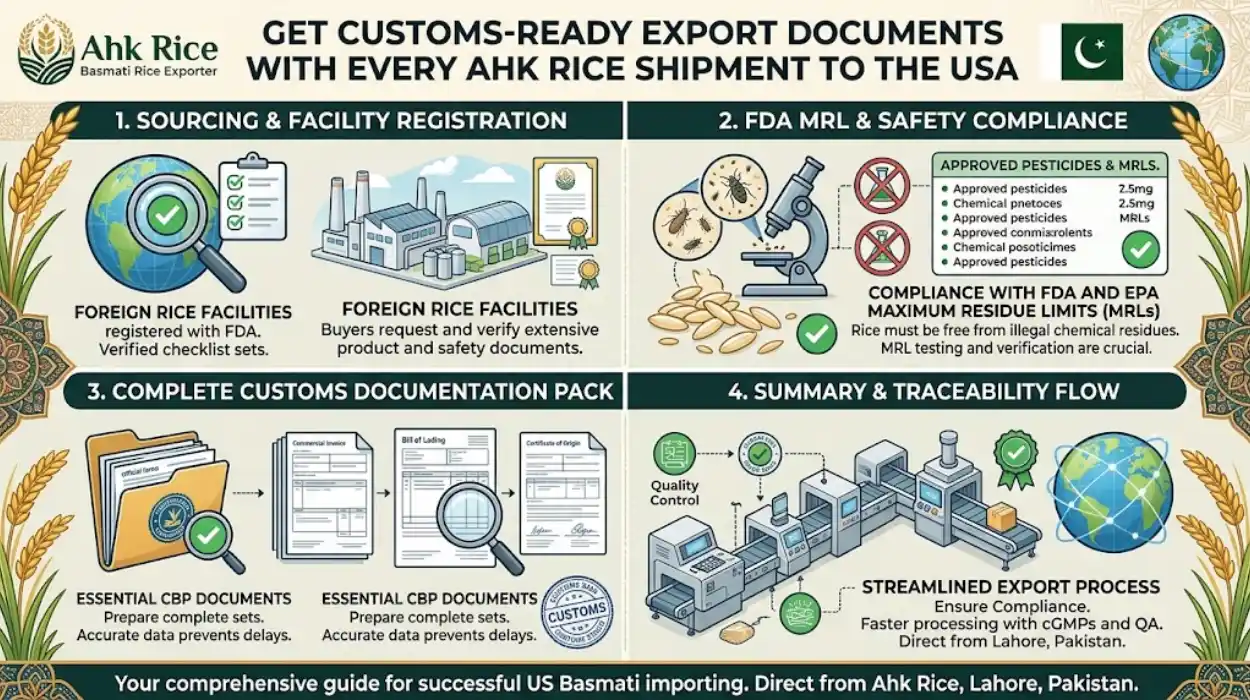 Get Customs-Ready Export Documents with Every AHK Rice Shipment to the USA