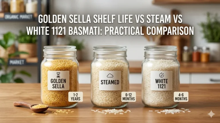 Golden Sella Shelf Life vs Steam vs White 1121 Basmati: Practical Comparison