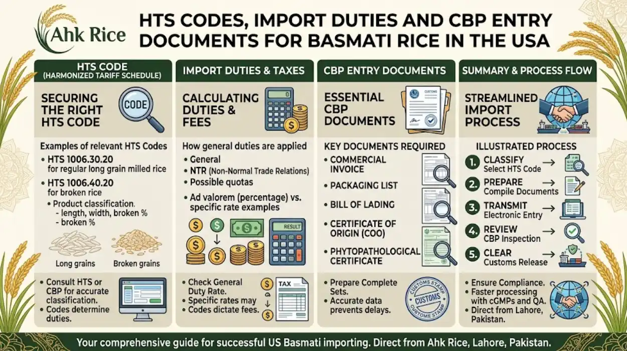 HTS Codes, Import Duties and CBP Entry Documents for Basmati Rice in the USA