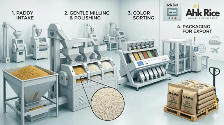 How 1509 Basmati Rice Is Processed for Export
