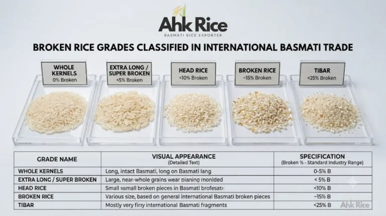 How Are Broken Rice Grades Classified in International Basmati Trade