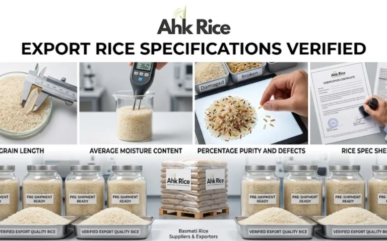 How Are Export Rice Specifications Verified Before Shipment?