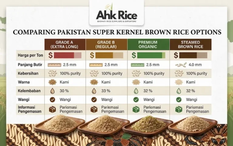 How Do Indonesian Buyers Compare Pakistan Super Kernel Brown Rice Options?