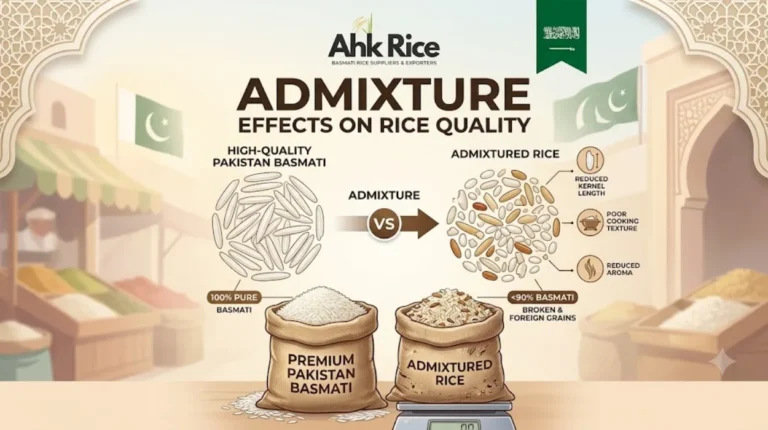 How Does Admixture Affect the Quality of Pakistan Basmati Rice in Saudi Arabia?