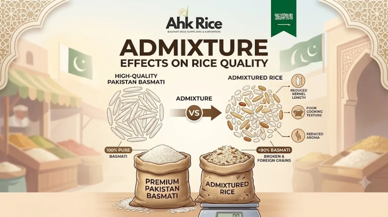 How Does Admixture Affect the Quality of Pakistan Basmati Rice in Saudi Arabia?
