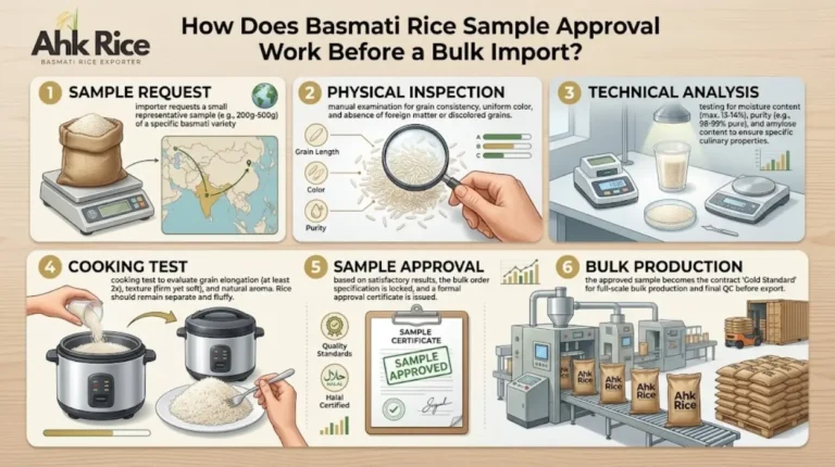 How Does Basmati Rice Sample Approval Work Before a Bulk Import