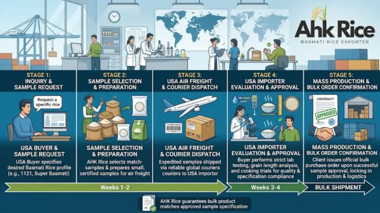How Does Basmati Rice Sample Approval Work Before a USA Bulk Order