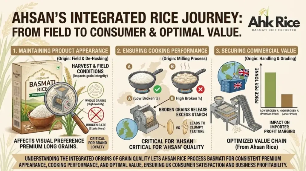 Why Do UK Importers Review Broken Percentages Before Buying Basmati Rice?