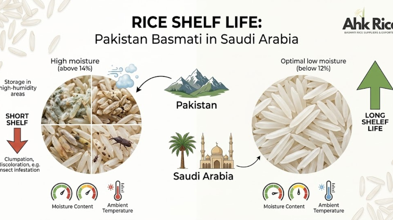 How Does Moisture Content Affect the Shelf Life of Pakistan Basmati Rice in Saudi Arabia?